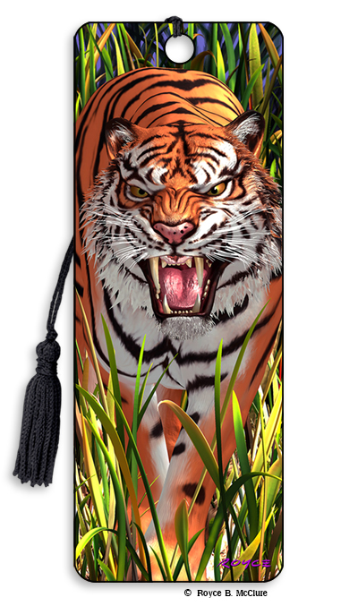 Tiger Trouble 3D Bookmark