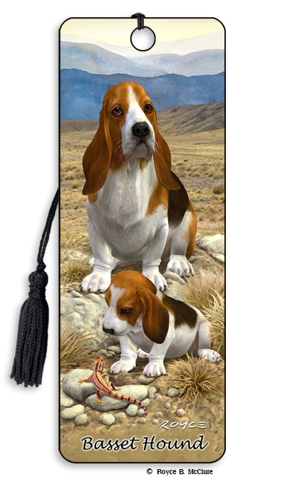 Basset Hound 3D Bookmark