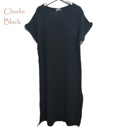 HA-CL-10569 CHARLIE - SLUMP LINEN/COTTON LONG DRESS. FREE SIZE 8-16. MADE IN ITALY