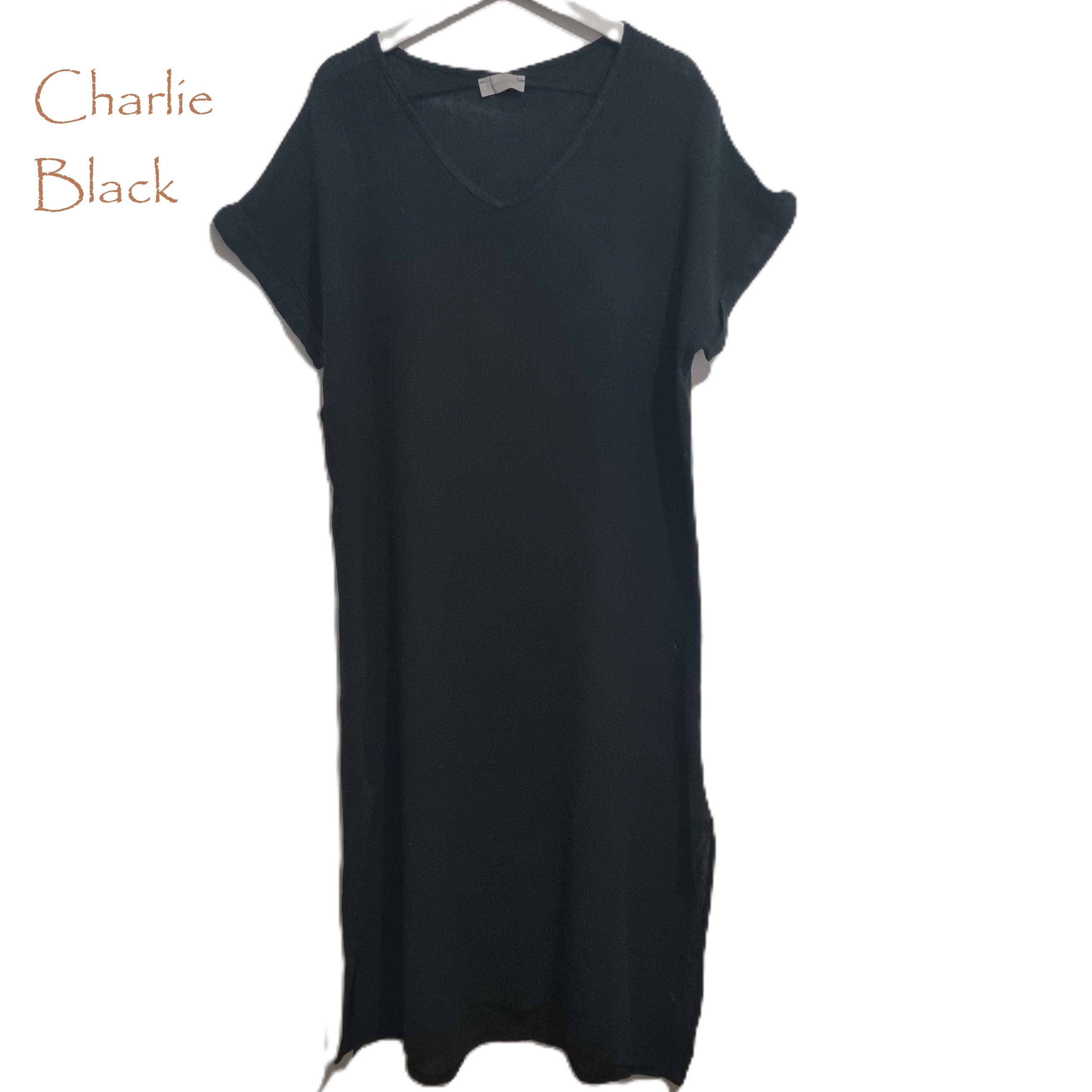 HA-CL-10569 CHARLIE - SLUMP LINEN/COTTON LONG DRESS. FREE SIZE 8-16. MADE IN ITALY