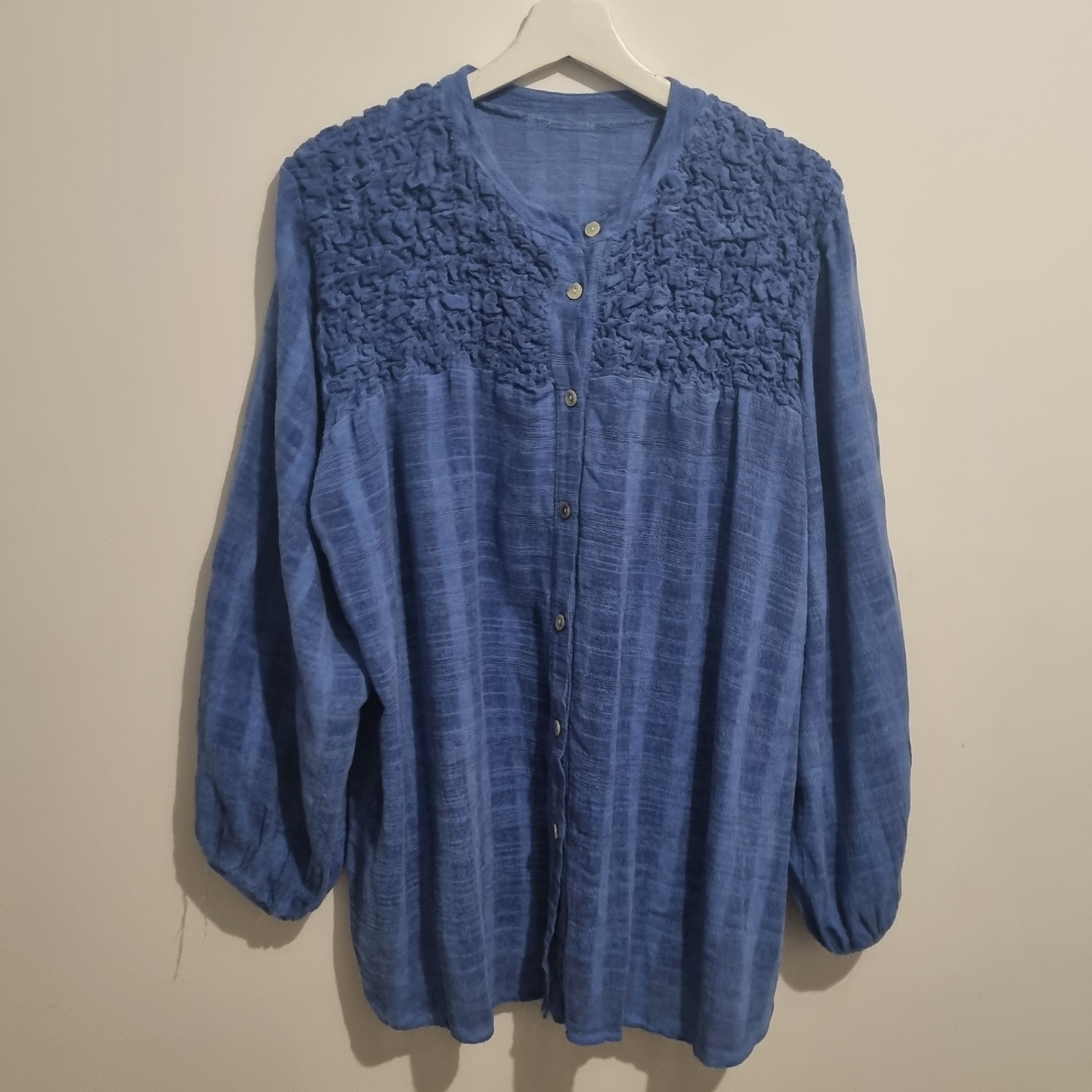 HA-CL-10588 EVELYN - COTTON SHIRT. FREE SIZE 8-16. MADE IN ITALY.