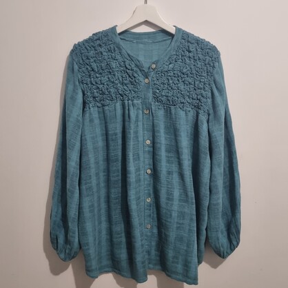 HA-CL-10588 EVELYN - COTTON SHIRT. FREE SIZE 8-16. MADE IN ITALY.