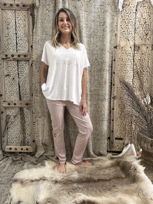 HA-CL-9212 HEART - ITALIAN STRETCH PANTS. ONE SIZE FIT 8-14. MADE IN ITALY.