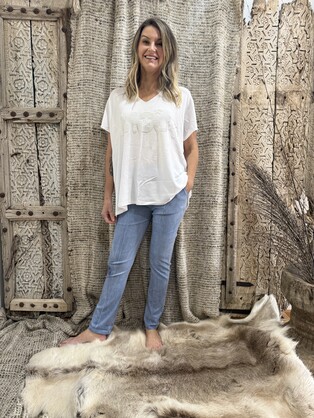 HA-CL-9212 HEART - ITALIAN STRETCH PANTS. ONE SIZE FIT 8-14. MADE IN ITALY.