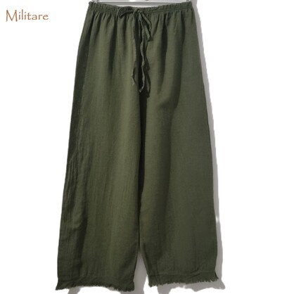 HA-CL-79330 BILLIE PANTS - LIGHT COTTON PANTS WITH FRINGING DETAIL. MADE IN ITALY. FREE SIZE 8-14. 100% COTTON.