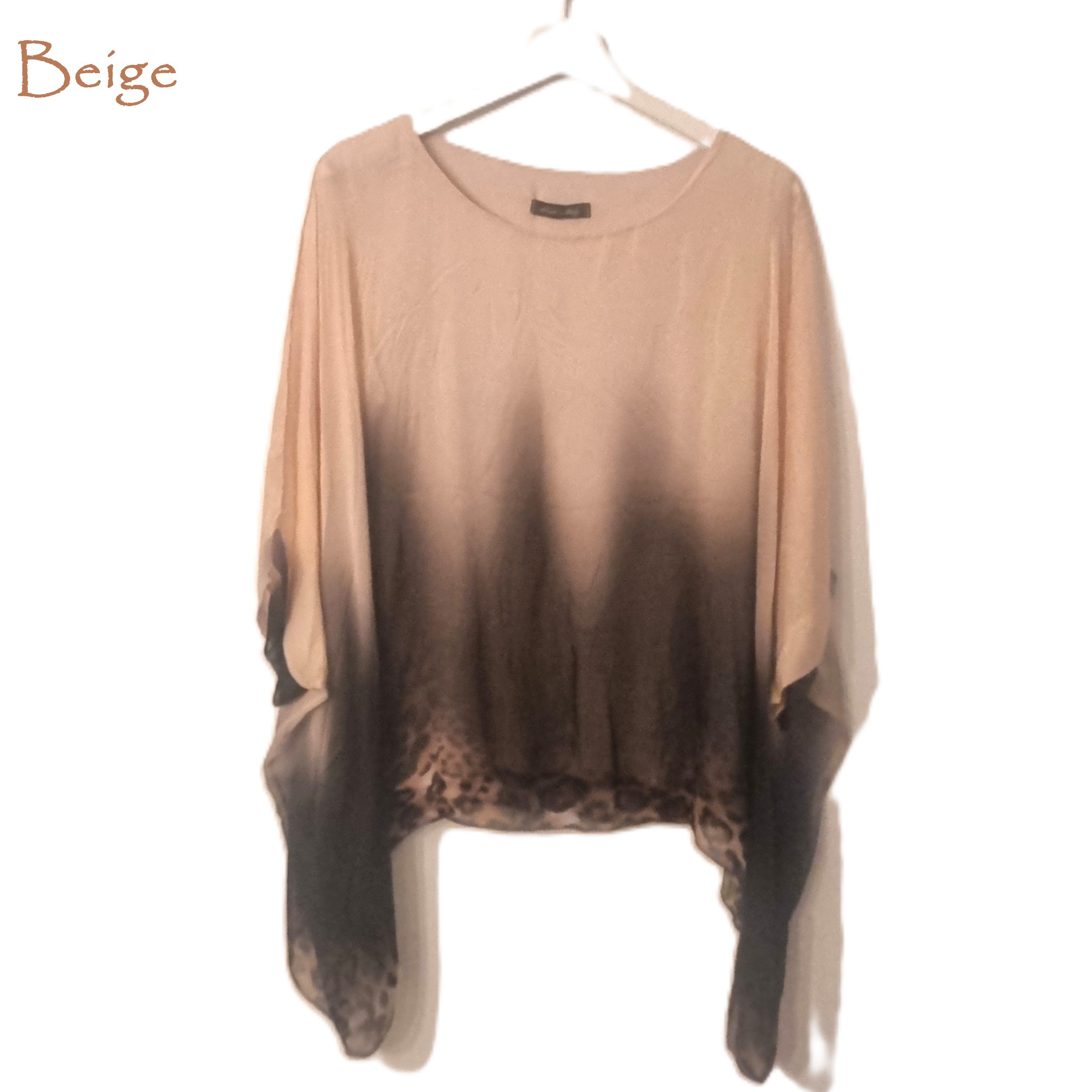 HA-CL15040 NALA - LEOPARD SILK TOP, MADE IN ITALY. FREE SIZE 8-16.