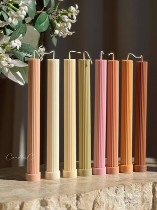 Column Taper Soy Candle – Elegant Decorative Dinner Candle