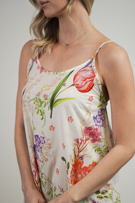 Parrot Tulips Slip Dress