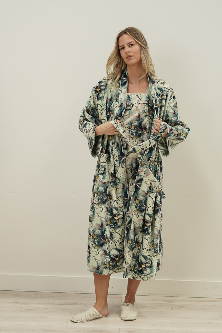 Coastal Botanica Blue Velvet Robe