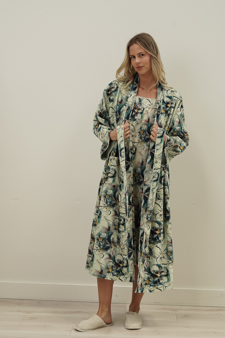 Coastal Botanica Blue Velvet Robe