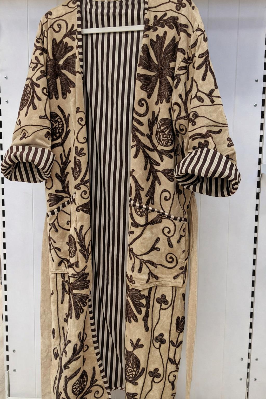 Brown Cotton Velvet Duster
