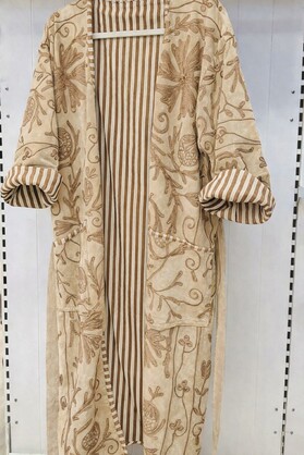 Tan Cotton Velvet Duster