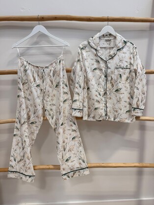 Harper Long PJ Set Eucalyptus