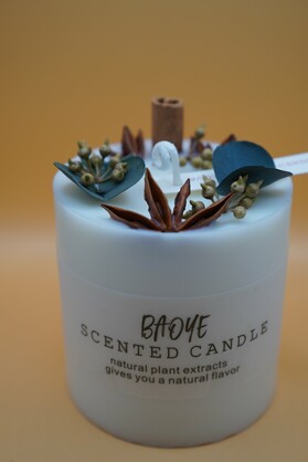 Botanical Scented Candle – Handcrafted Elegance with Natural Accents