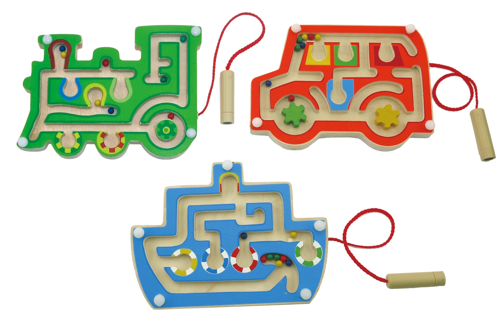 TRANSPORT MAGNETIC LABYRINTH BEAD MAZE GAME