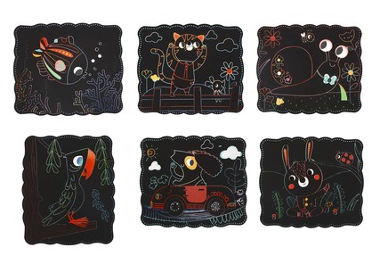 SCRATCH PAPER ART - PET SET CRAFT KIT