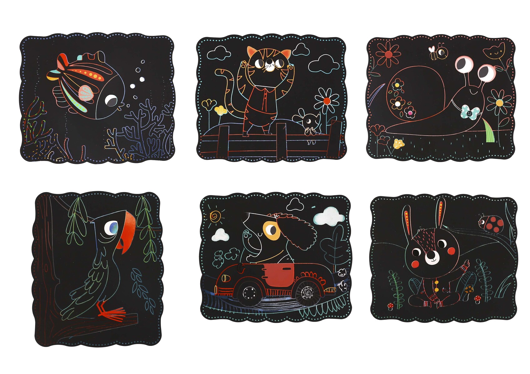 SCRATCH PAPER ART - PET SET CRAFT KIT