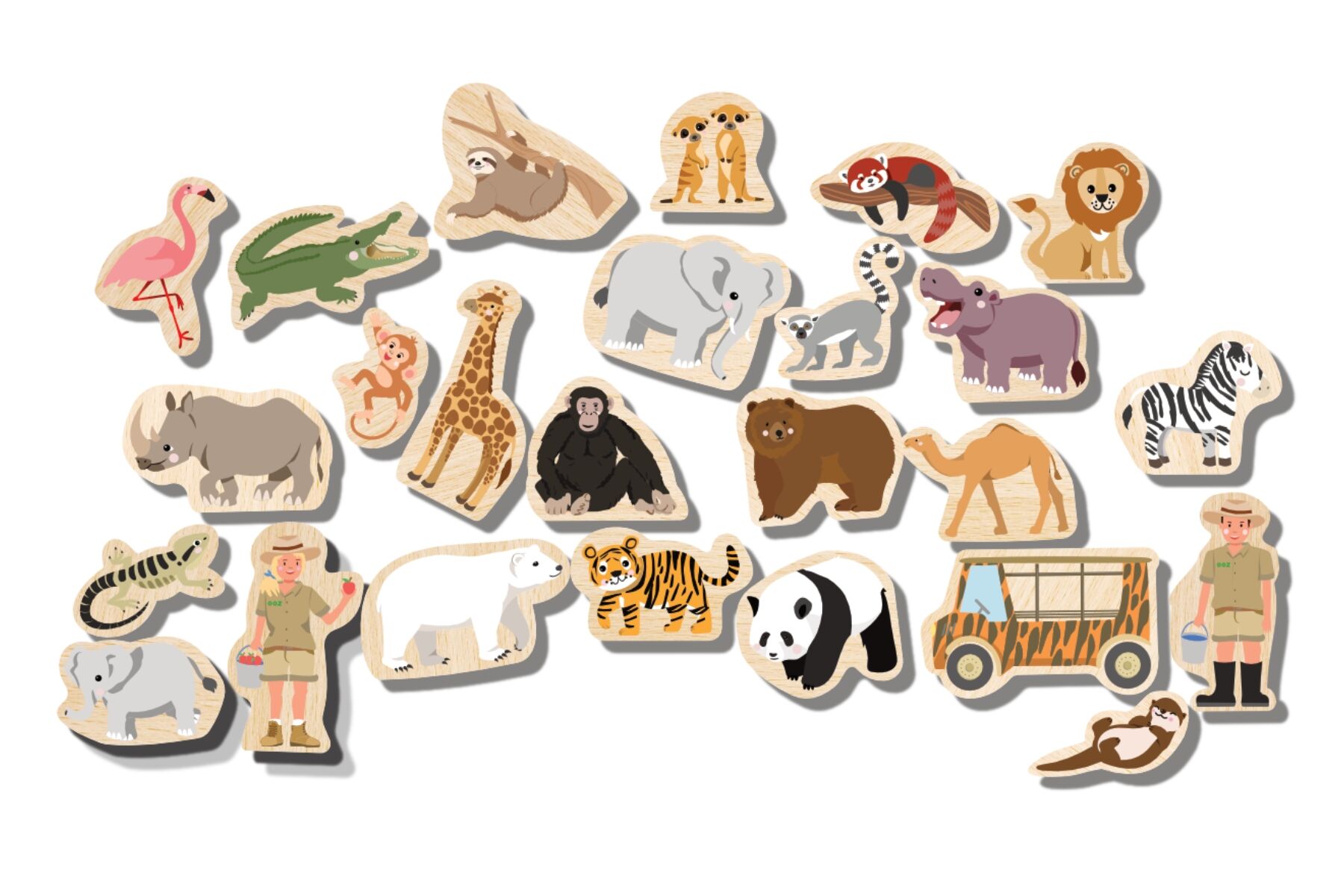 FRIDGE FRIENDS ZOO ANIMALS 25PC
