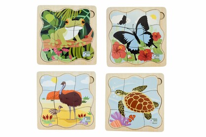 BUSH BUDDIES LIFE CYCLE LAYER PUZZLE PACK OF 8