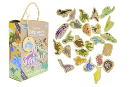 FRIDGE FRIENDS DINOSAURS & PREHISTORIC ANIMALS 25PC