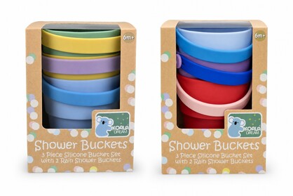 SILICONE SHOWER BUCKETS 3PC SET PACK OF 6