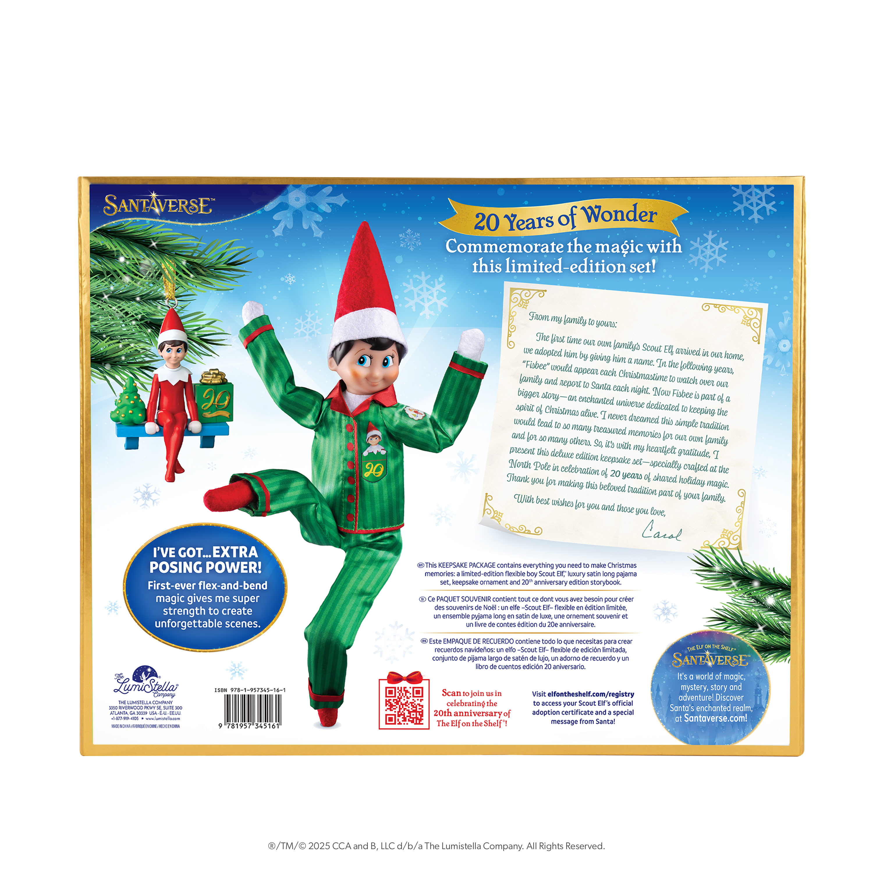 THE ELF ON THE SHELF -  20TH ANNIVERSARY BOX SET (WIRED) - LIGHT BOY