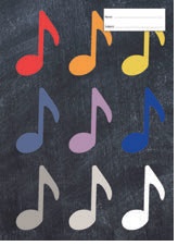 COLOURFUL QUAVER A4 BOOK COVER