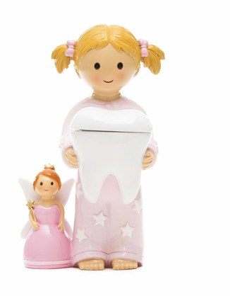 TOOTH FAIRY WITH GIRL - PINK