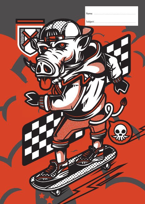 WILD HOG A4 BOOK COVER