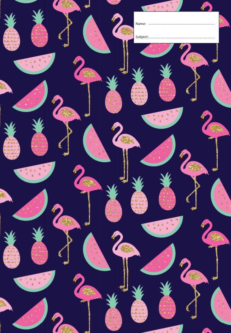 FLAMINGO A4 BOOK COVER