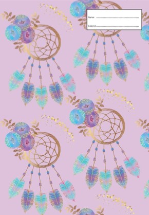 PURPLE DREAM CATCHER SCRAPBOOK COVER