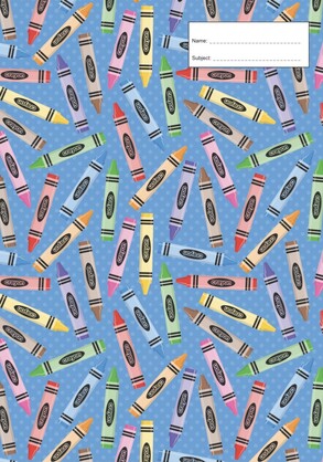CRAYONS A4 BOOK COVER
