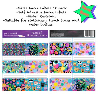 GIRLS NAME LABELS SELF LAMINATING