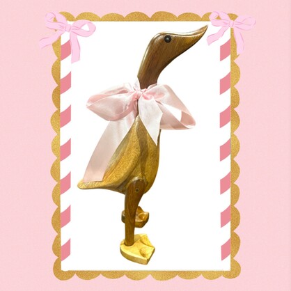 DUCKS - SMALL 25 cm - WITH RIBBON BOW