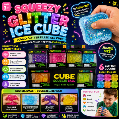 SQUEEZY GLITTER ICE CUBE CDU
