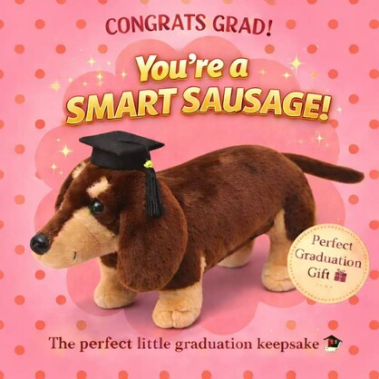 GRADUATION DACHSHUND PLUSH TOY