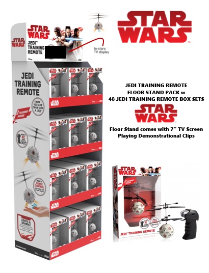 Star Wars JEDI Training Remote Floor Stand Pack 48 units