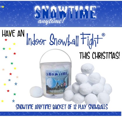 Snowtime Anytime Bucket of 12 Snowballs