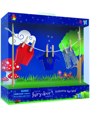 Irish Fairy Doors - Fairy Clothesline