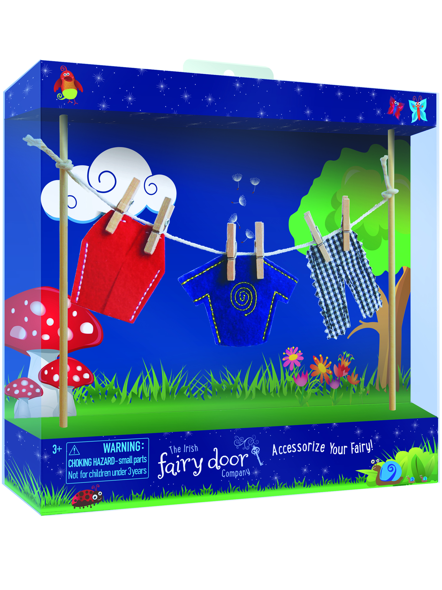 Irish Fairy Doors - Fairy Clothesline