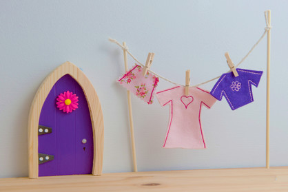 Irish Fairy Doors - Fairy Clothesline