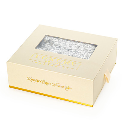 Luxury Sequin Shower Cap - Silver