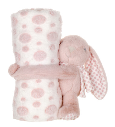 Cuddle Bunny Blanket Set - Blush Pink