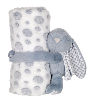 Cuddle Bunny Blanket Set - Dusty Blue