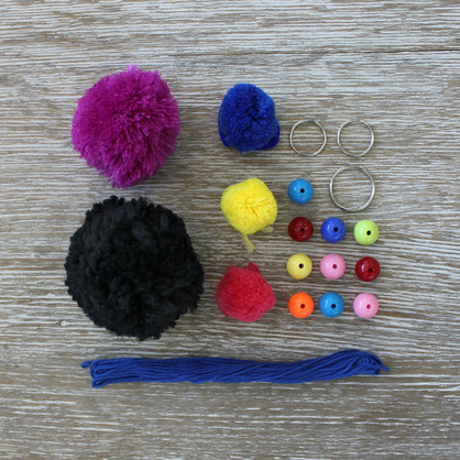 Pom Pom Key Rings