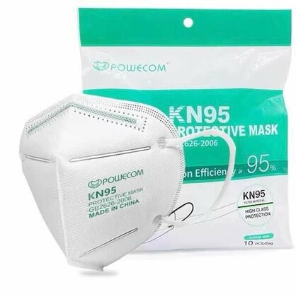 Powecom KN95 Mask - White 10 PK