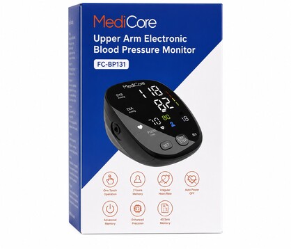 MediCore - Automatic Upper Arm Blood Pressure Monitor LED Display
