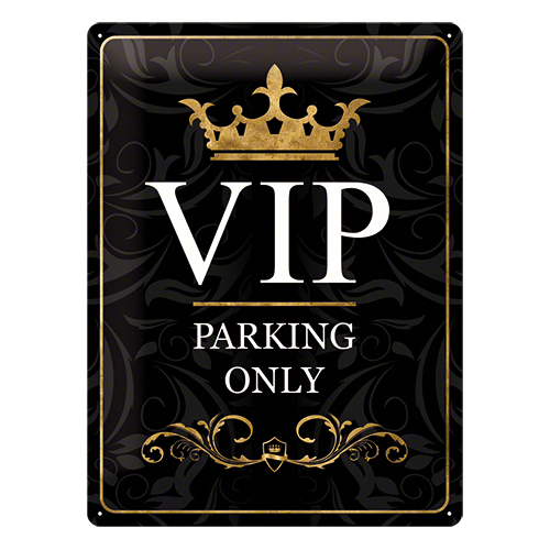Tin Sign VIP Parking Only