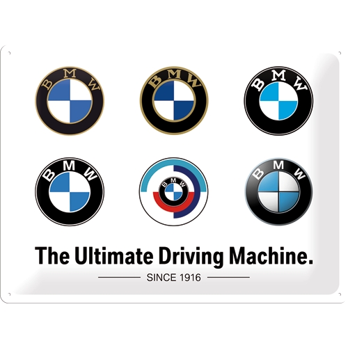 BMW - Logo Evolution - Tin Sign 30 x 40cm