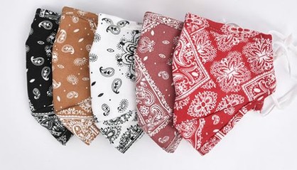 Fashion Printed Cotton Reusable Fashion Mask - 6 Assorted